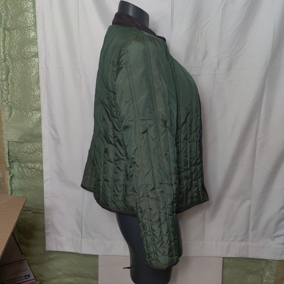 Michael Kors jacket down racoon fur collar army green - Picture 7 of 7